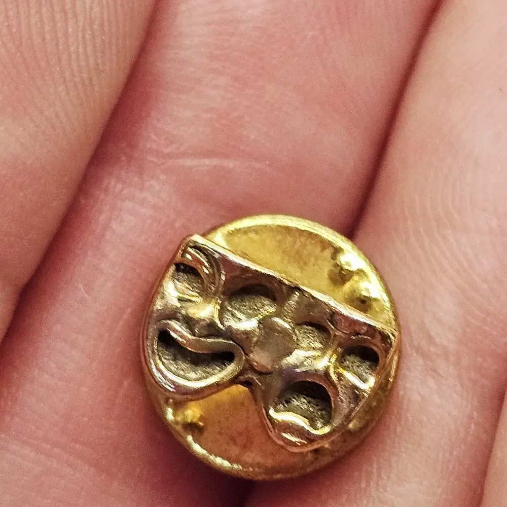 Vintage Clown Windsor Gold-Toned Cufflinks Men’s Formalwear Theater Lapel Pin